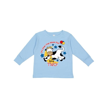 

Inktastic Cow over Moon 2nd Birthday Gift Toddler Boy or Toddler Girl Long Sleeve T-Shirt