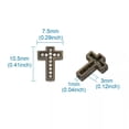 thumbnail image 2 of U8MO 10pcs Brass Micro Pave Cubic Zirconia Cross Beads Pendants Charms 10.5x7.5mm, 2 of 9