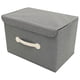 thumbnail image 2 of Collapsible Storage Box with Lid Grey Foldable Container for Bedroom Closet Organization and Practical Storage Solutions, 2 of 4