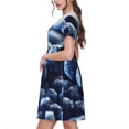 thumbnail image 2 of Vsdgher Robes Maxi Midi Décontractées pour Femmes Été 2025 Manches Courtes Légères Col Rond Robe de Plage, 2 of 6