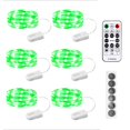 thumbnail image 1 of Fairy Lights SINAMER Green, funciona con baterías de 7 pies y 20 LED con control remoto, 1 of 6