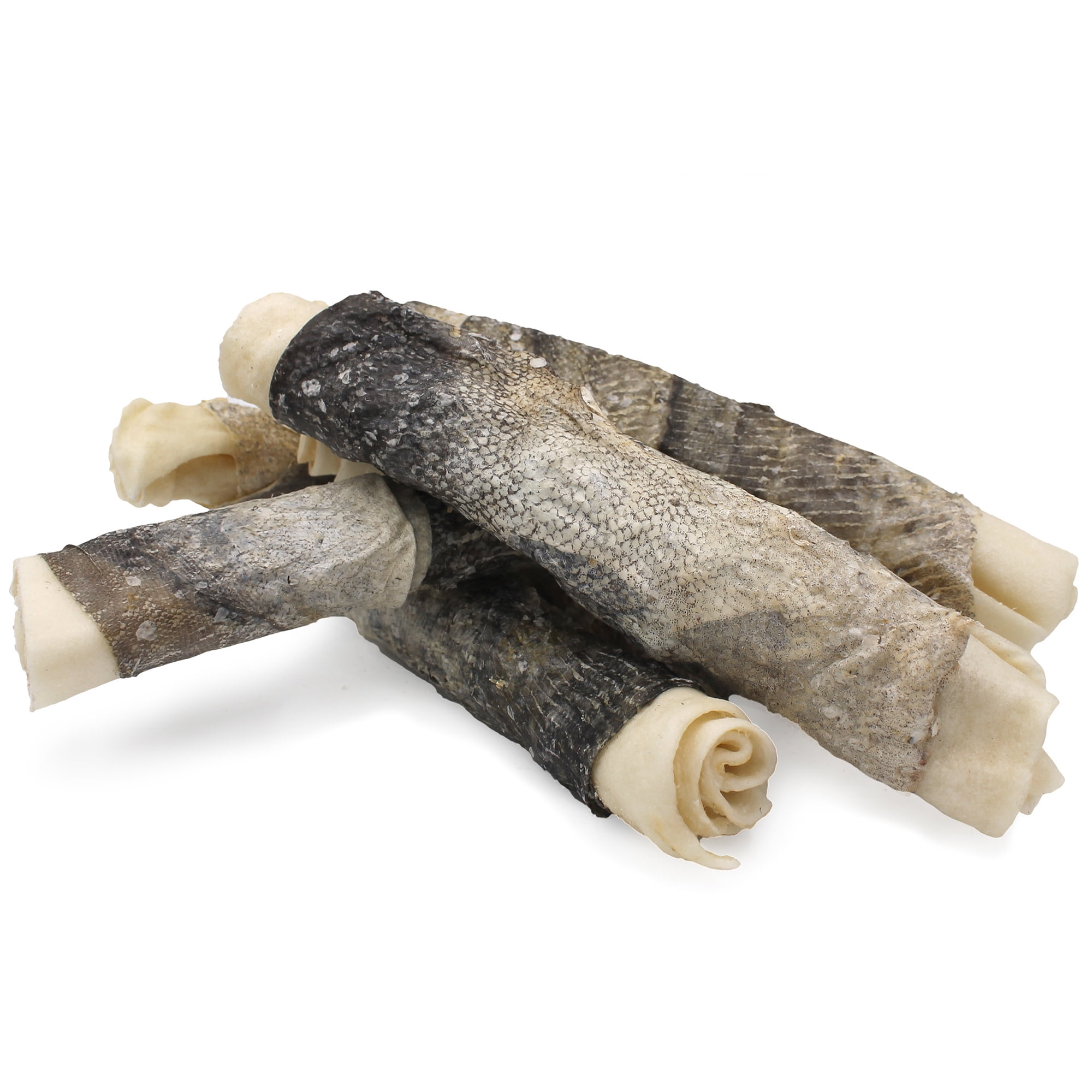 Icelandic+ Rolled Collagen Stick: Beef & Cod Skin - 18 Pack - 8" Dog Chew Treat, Hand-Wrapped Fish, 2 Ingredient Pet Snacks, Rawhide Alternative