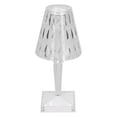 thumbnail image 4 of Lámpara de mesa de cristal LED, prisma transparente, USB, regulable, colorida, para decoración del hogar y dormitorio, 4 of 14