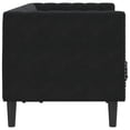 thumbnail image 2 of vidaXL Chesterfield Sofa with Bolsters 2-Seater Black Velvet, 2 of 9