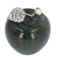 thumbnail image 4 of Figura de manzana pisapapeles de piedra, estatua de manzana para bodas, cumpleaños, Navidad, decoración del hogar, hierba, ágata., 4 of 14