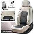 thumbnail image 5 of 2005-2022 for Kia Sportage EX Seat Cover, Waterproof Faux Leather Full Set of 5 Seats Non-slip Beautify Interior, Gray Car Seat Covers, Pet Car Seat Covers, 5 of 9