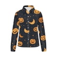 thumbnail image 5 of Spring Womens Clothes 2025!DianGeFu Womens Long Sleeve Blouses on $15,Women's Halloween Long Sleeved Regular Casual Orange Series Printed Lapel Button Up Shirt,Black,S, 5 of 5