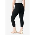 thumbnail image 2 of Roaman's Women's Plus Size Side-Pocket Essential Capri Legging, 2 of 6