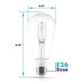 thumbnail image 3 of Luxrite Vintage ST19 LED Light Bulb 4.5W=60W 5CCT Dimmable 500 Lumens LED Edison Bulb UL Listed E26 Base 12-Pack, 3 of 7