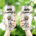 thumbnail image 4 of Happy Anniversary Brittany Spaniel Celebrates Wedding Love Family Party 30oz Stainless Steel Tumbler Insulated Cup with Lid Brittany Dog Lover Gifts Idea - 01015, 4 of 5