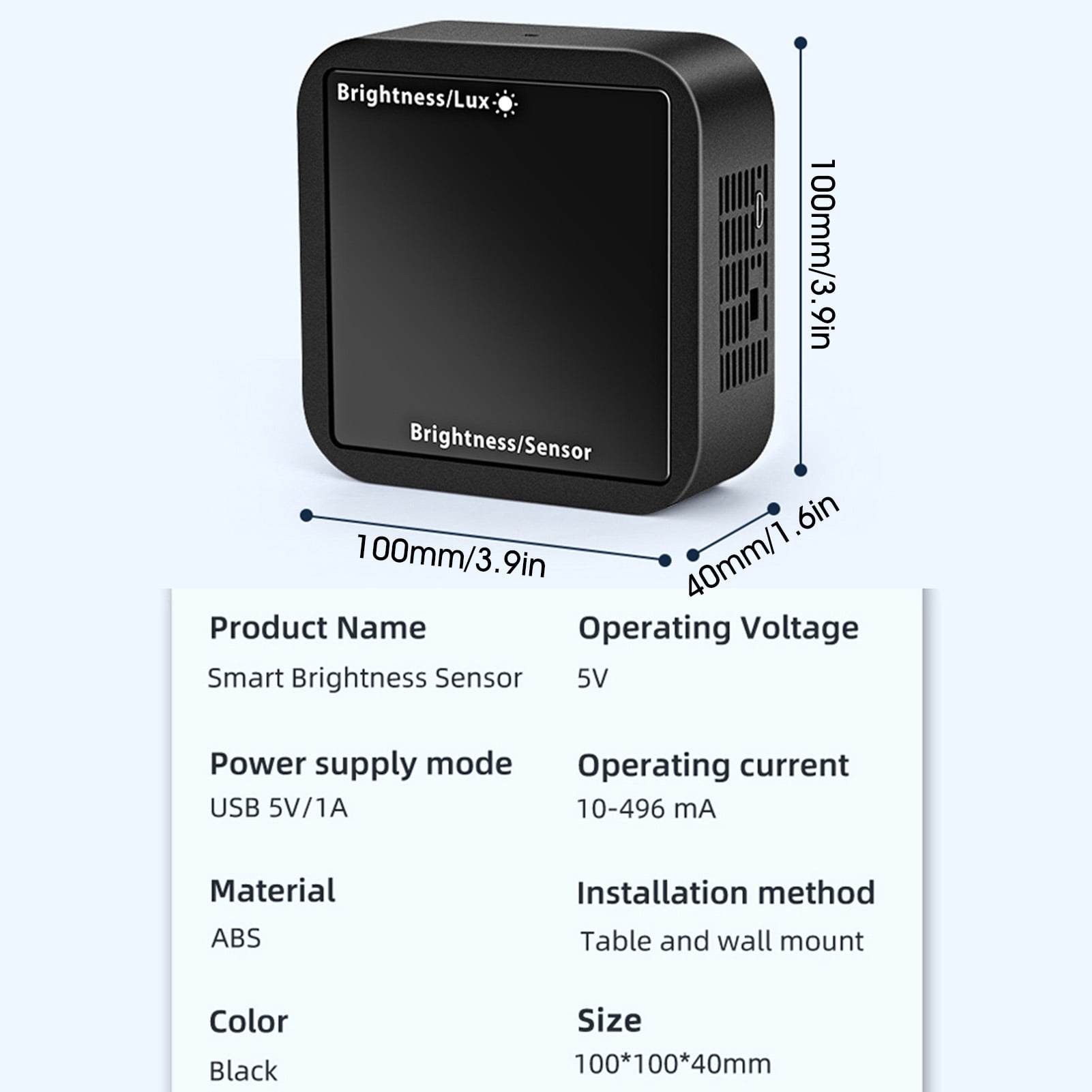 Tuya Light Detector Humidity Tuya ZigBee Intelligent Light Detector Temperature & Humidity Sensor with LED Display Support APP Control Home Linkage Compatible with Home