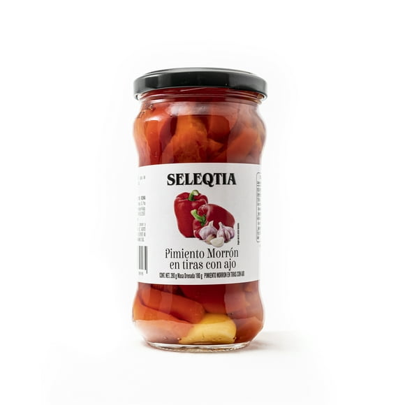 Pimiento morrón Seleqtia en tiras con ajo 280 g