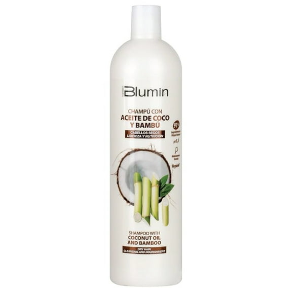 Blumin Shampoo with Coconut Oil and Organic Bamboo for Normal or Dry Hair, 1000 ml