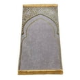 thumbnail image 2 of veasfak Prayer Rug Decoration Exquisite Polyester Nonslip for Eid Travel Meditation Grey, 2 of 9