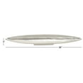 thumbnail image 4 of DecMode 34" x 5" Silver Aluminum Metal Sleek Boat Tray with Elevated Base, 1-Piece, 4 of 14