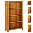 thumbnail image 6 of vidaXL Bookshelf Wall Bookcase Decor Standing Shelf Furniture Solid Wood Oak, 6 of 25