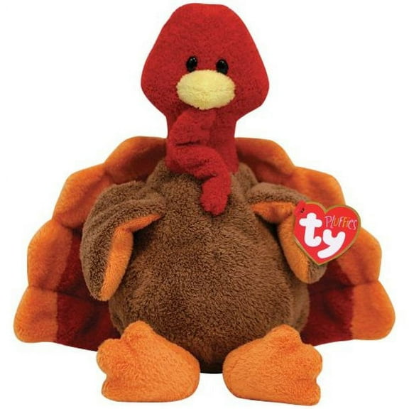 Ty Pluffies - GOBBLE the Turkey 9" Plush