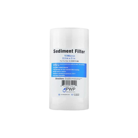 2.5x5" Sediment Meltblown Water Filter 10 micron