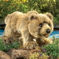 thumbnail image 3 of Marioneta de mano Folkmanis Grizzly Bear, color marrón claro, 3 of 3