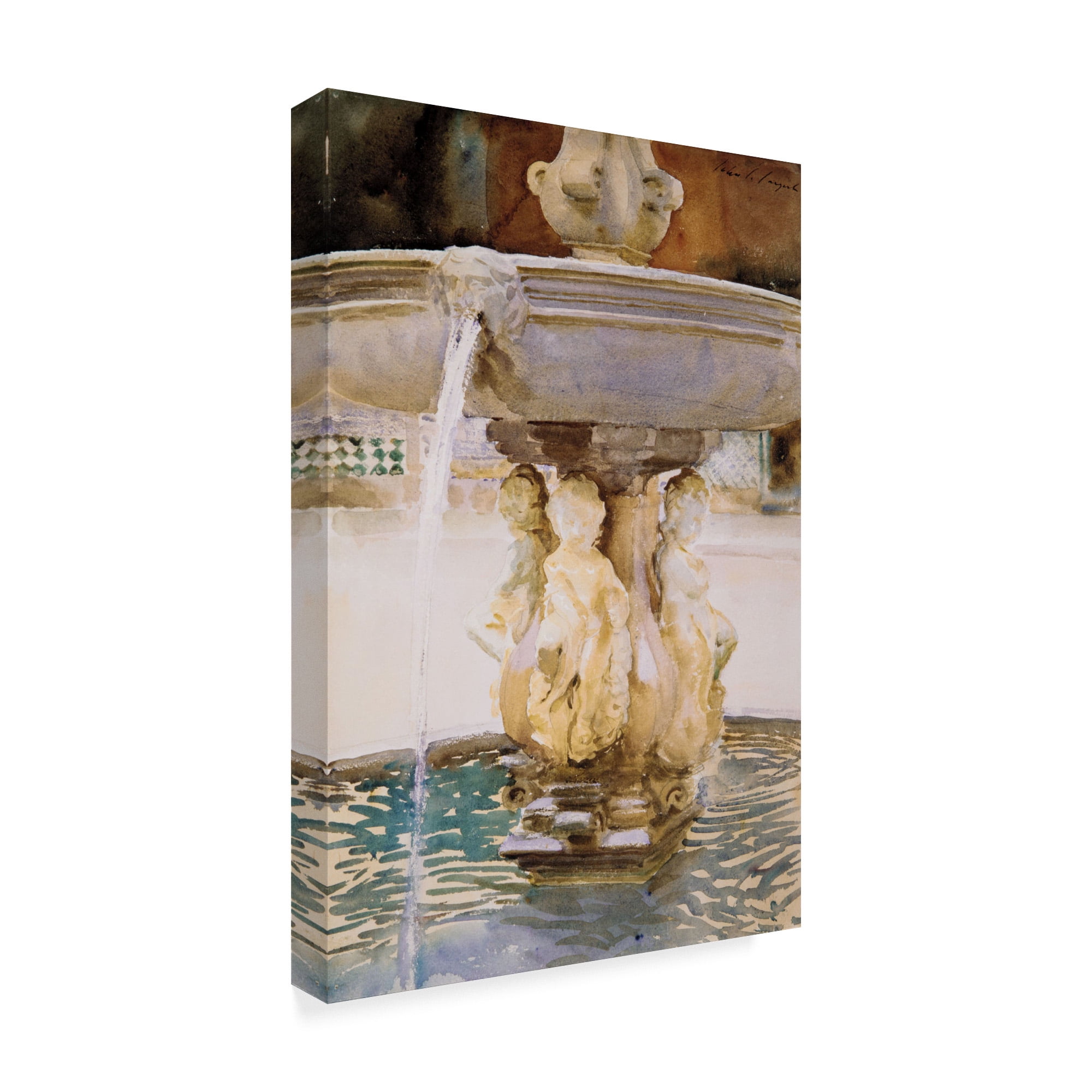 Trademark Fine Art 'Spanish Fountain' Canvas Art by John Singer Sargent