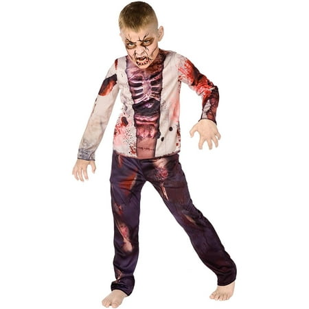 Big Boys' Boy Zombie Costume - L, Includes: Shirt And Pants. Does Not Include Makeup. By LF Products Pte Ltd