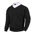 thumbnail image 2 of Ceisia Men's Regular-Fit Fake Two-Piece Cable-Knit V-Neck Sweater Multi-Solid Gift, 2 of 7