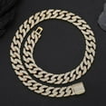 thumbnail image 5 of Extra Shiny Big Iced Out Cuban Link Necklace for Men, Width 16MM Hip Hop Chain Necklace, Solid Thick Miami Cuban Link Chain for Men, 16-24 Inch Gift Box Included, 5 of 7
