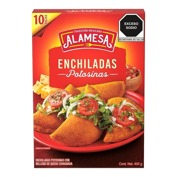 Enchiladas potosinas Alamesa   congeladas rellenas con queso chihuahua 400 g