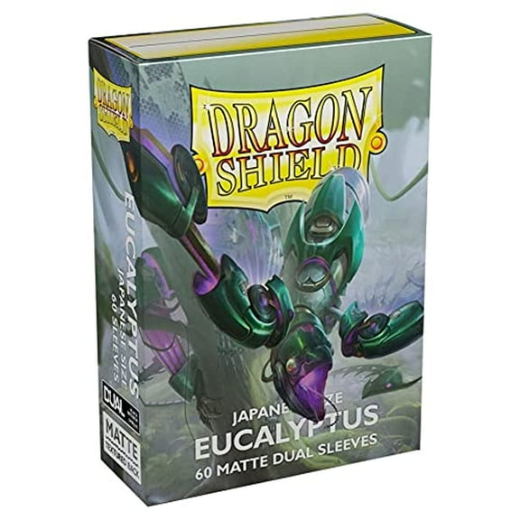 10 Packs Dragon Shield Dual Matte Mini Japanese Eucalyptus 60 ct Card Sleeves Display Case