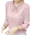 thumbnail image 5 of Women Long Sleeve Blouses Shirts Elegant Work Casual Tops, 5 of 17