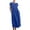 Blue, variant on Homenesgenics Summer Dresses for Women under $10 Plus Size Women's Loose Dress Cotton Linen Round Neck Pocketless Short Sleeve Dress Long Dress Gifts for Women