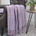thumbnail image 4 of Home Soft Things Multi Color Chenille Throw - Purple - 50" x 60", 4 of 5