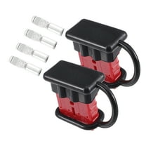 Unique Bargains 2 Set Universal 50A Auto Battery Quick Connector 6 to 12 Gauge Wire Harness Plug Kit Durable Red