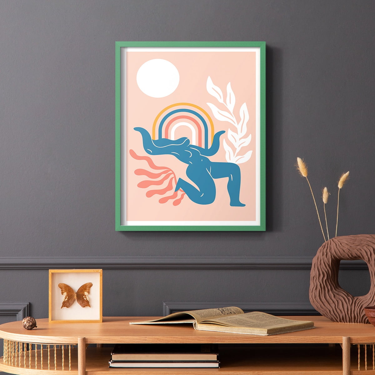 Matisse CCCXIX in Green Solid Wood 11 x 14 Framed Print