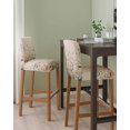 thumbnail image 2 of Vintage Botanical Bar Stool Covers Set of 2, Spring Floral Summer Botanical Rustic Stretch Washable Bar Chair Covers with Backs, Removable Pub Counter Height Chair Cover for Kitchen Dining Room Cafe, 2 of 7