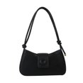 thumbnail image 1 of Distinctive Design Shoulder Bag Women Shoulder Bag Smooth Solid Color Faux Leather Adjustable Straps Shape Magnet Zipper Closure Underarm Bag Handbag, 1 of 8