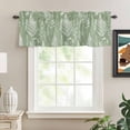 thumbnail image 2 of Sage Green Botanical Rod Pocket Curtain Valance, Farmhouse Country Leaves Plant Farmhouse Window Valance for Living Room, Bedroom, Kitchen 54"W x 18"L, 2 of 9