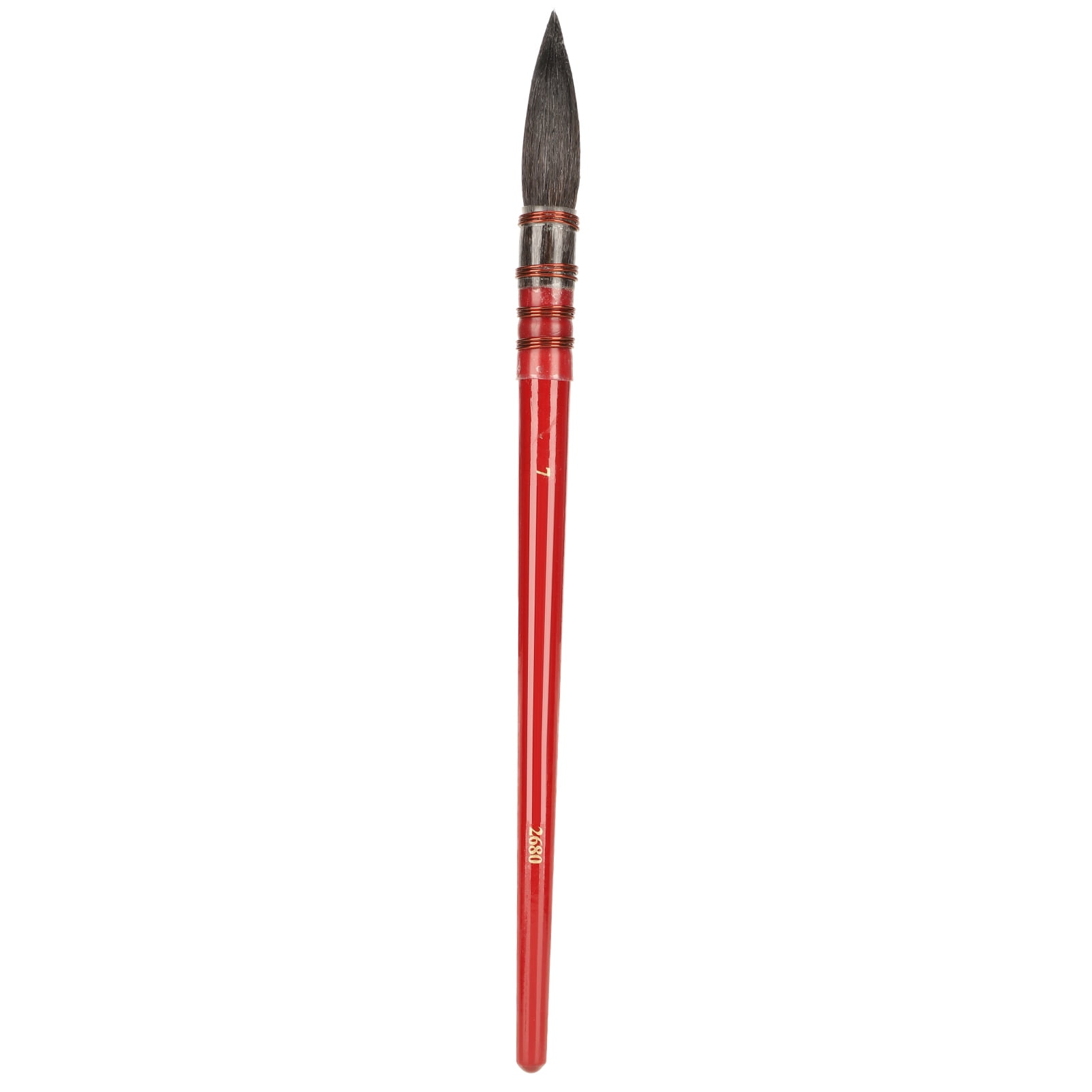 Art Watercolor Paint Brush Squirrel Hair Tip Red Handle Hand Tie Iron