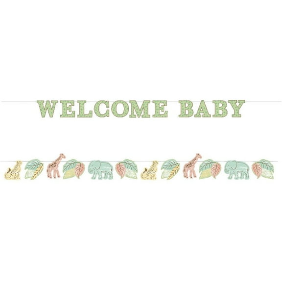Safari Baby Welcome Baby Banner Set