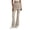 Khaki, variant on WAGUTH Women's Skirted Flare Leggings High Waist Ruched Skirt Overlay Bootcut Yoga Pants with Drawstring for Tennis Golf Gym