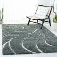 thumbnail image 6 of SAFAVIEH Florida Tamzen Abstract Shag Area Rug, Sage/Ivory, 8'6" x 12', 6 of 8