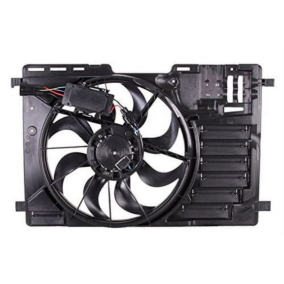 Dual Radiator and Condenser Fan Assembly - Pacific Best Inc. Fit/For FO3115195 13-16 Ford Escape 1.6/2.5L - With Fan Control Module Fits select: 2014-2018 FORD TRANSIT CONNECT