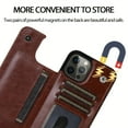 thumbnail image 5 of Étui Portefeuille en Cuir Premium - Double Fermeture Magnétique, Support, Antichoc et Résistant aux Rayures, Multiples Emplacements pour Cartes - Parfait pour IPhone 15 14 13 12 11 Pro Max XR TP Max SE 2022/2020 7 8 Plus, 5 of 5