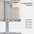 thumbnail image 4 of Babyomi Baby Bassinet with Adjustable 6-Level Height, Bedside Crib for Newborn, Beige, 4 of 6