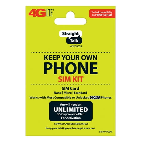 Straight Talk SIM Card for Verizon Tower CDMA Network 3-in1 Cut (Best Data Sim For Europe)