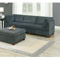 thumbnail image 2 of Luxurious Grey Chenille Modular Sofa Set for Living Room: 6-Piece Contemporary Couch with 4 Corner Wedges, 1 Armless Chair & Ottoman. Plush Cushion Back, Plywood Frame. Versatile for Any Space., 2 of 21