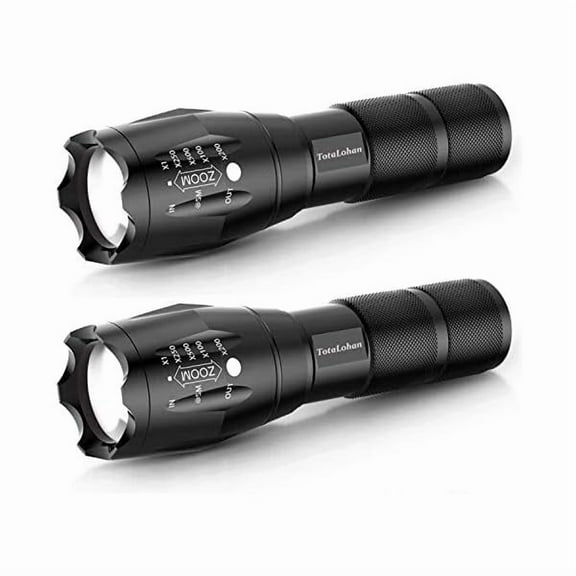 ZCMilitary Grade Tactical LED 3000 Lumens 5 Light Mode Flashlight Torch,2-Pack