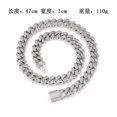 thumbnail image 3 of Hip-hop jewelry necklace eye zircon men's necklace high quality micro-inlaid, 3 of 3