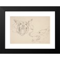 thumbnail image 2 of John Singer Sargent 18x14 Black Modern Framed Museum Art Print Titled - Two Views of a Wolf's&nbsp;Head, 2 of 5