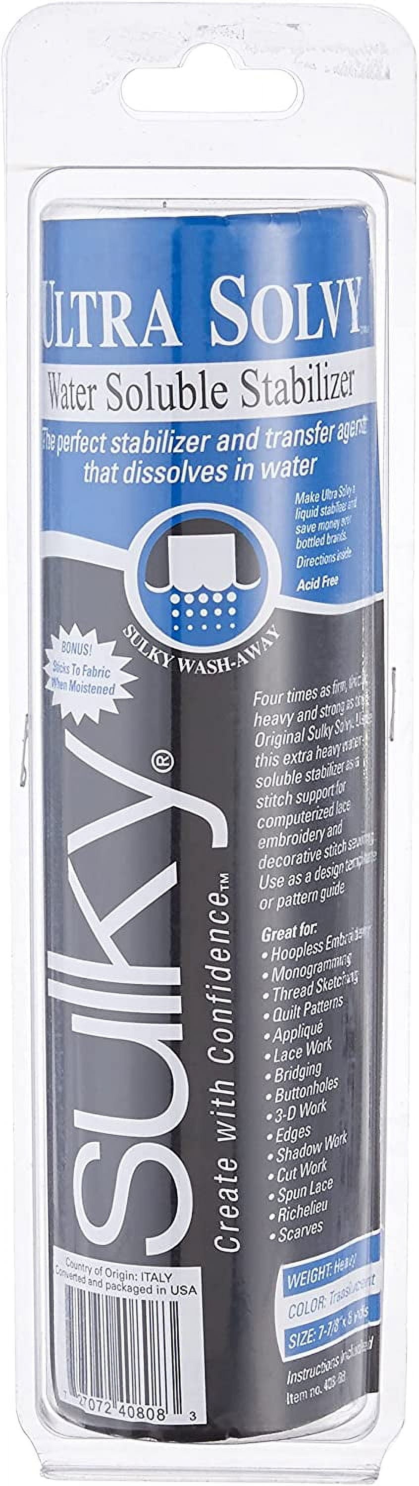 Sulky Of America Ultra Solvy Extremely Firm Stable Water Soluble Stabilizer 8 by 8 yd 408 08